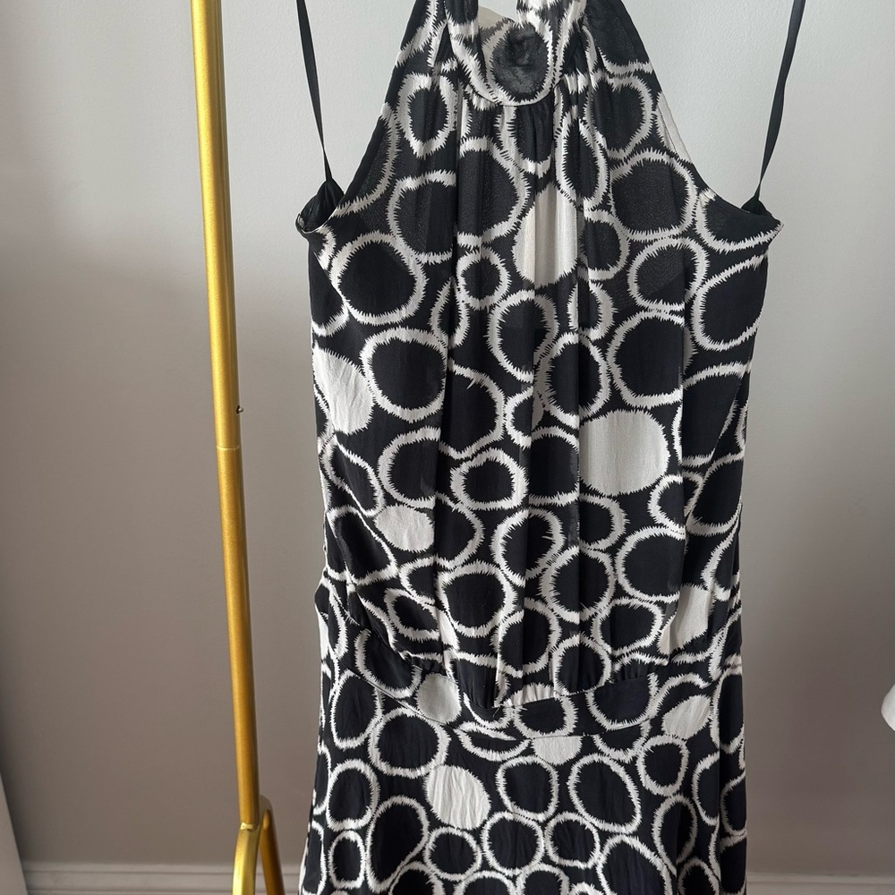 Club Monaco Black and White Circle Pattern Dress